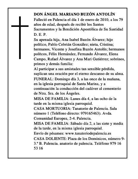 Don Ángel Mariano Buzón Antolín