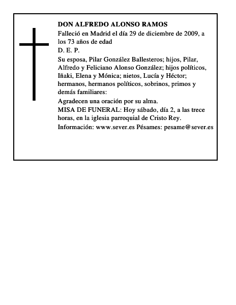 Don Alfredo Alonso Ramos