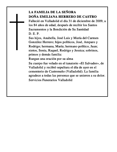 Doña Emiliana Herrero de Castro