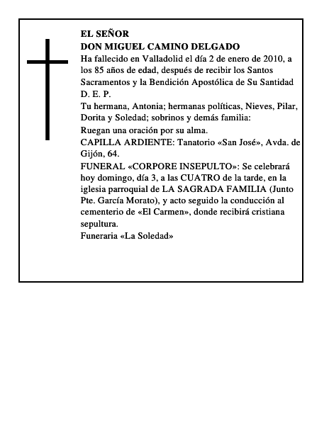 Don Miguel Camino Delgado