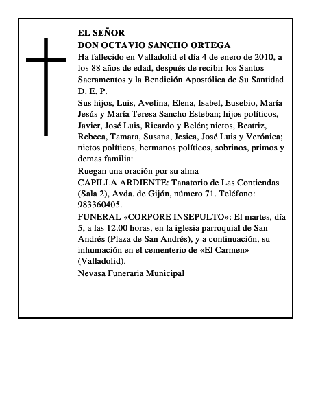 Don Octavio Sancho Ortega