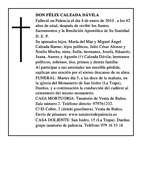 Don Félix Calzada Dávila