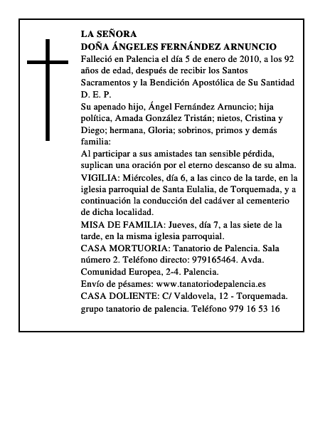 Doña Ángeles Fernández Arnuncio