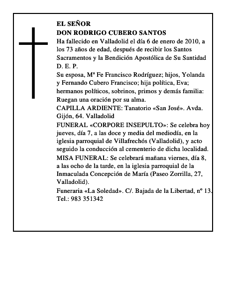 Don Rodrigo Cubero Santos