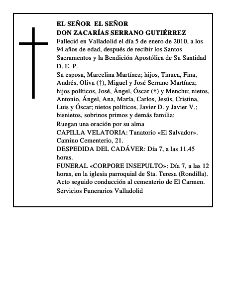Don Zacarías Serrano Gutiérrez