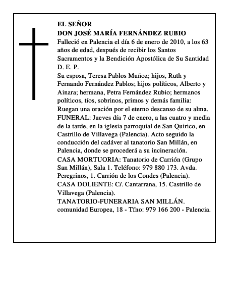 Don José María Fernández Rubio