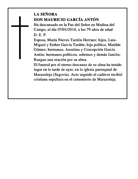 Don Mauricio García Antón