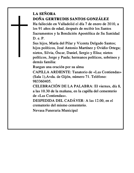 Doña Gertrudis Santos González