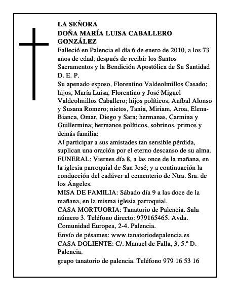 Doña María Luisa Caballero González
