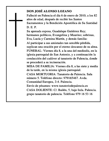 Don José Alonso Lozano