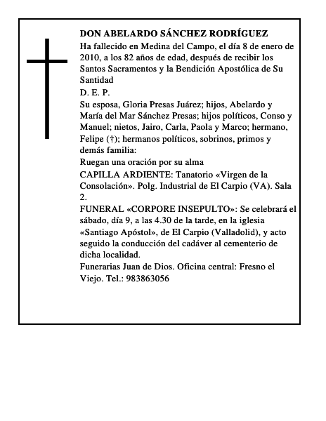 Don Abelardo Sánchez Rodríguez