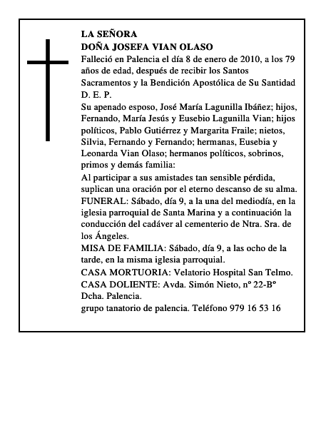 Doña Josefa Vian Olaso