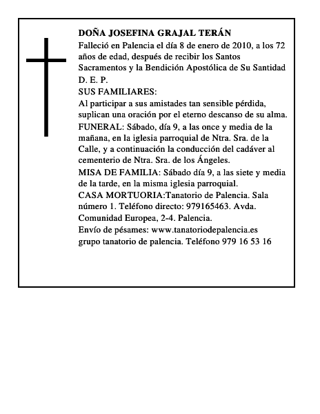 Doña Josefina Grajal Terán