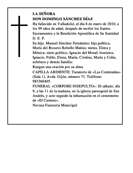 Don Domingo Sánchez Díaz
