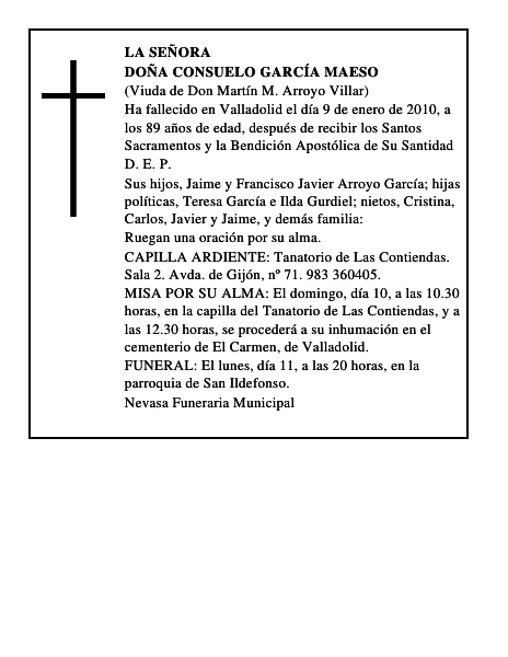 Doña Consuelo García Maeso