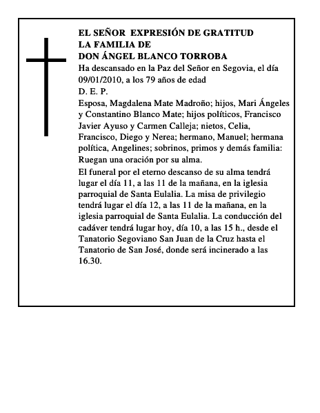 Don Ángel Blanco Torroba