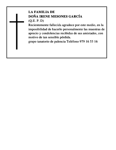 Doña Irene Mesones García