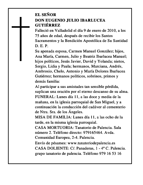 Don Eugenio Julio Ibarlucea Gutiérrez