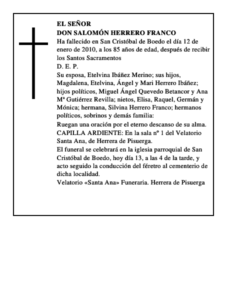 Don Salomón Herrero Franco
