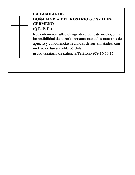 Doña María del Rosario González Cermeño