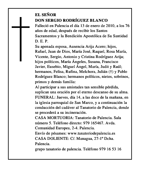 Don Sergio Rodríguez Blanco