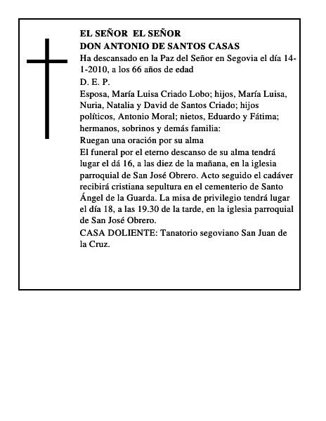 Don Antonio de Santos Casas