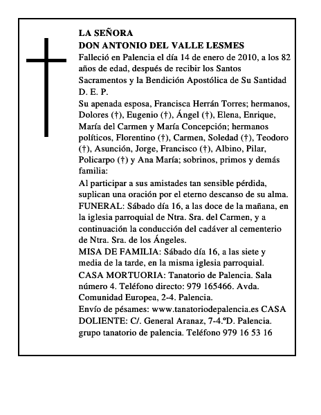 Don Antonio del Valle Lesmes
