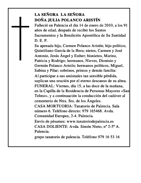 Doña Julia Polanco Aristín