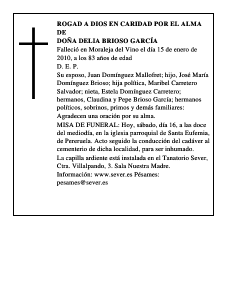 Doña Delia Brioso García
