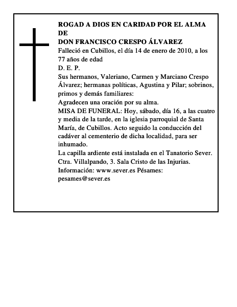 Don Francisco Crespo Álvarez