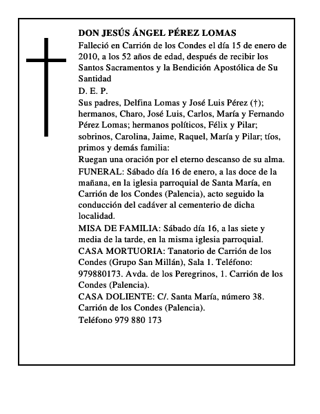 Don Jesús Ángel Pérez Lomas