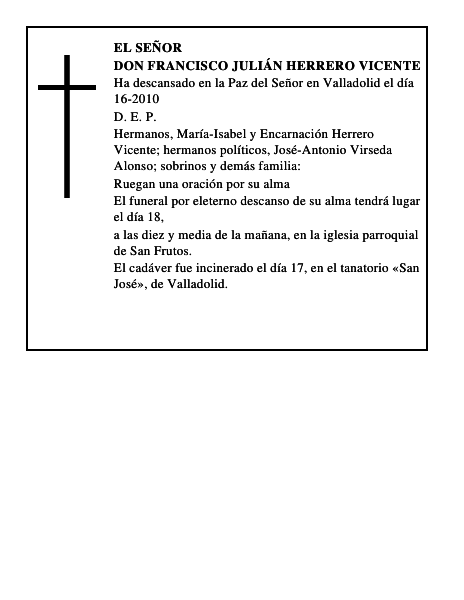 Don Francisco Julián Herrero Vicente