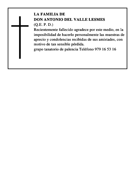 Don Antonio del Valle Lesmes