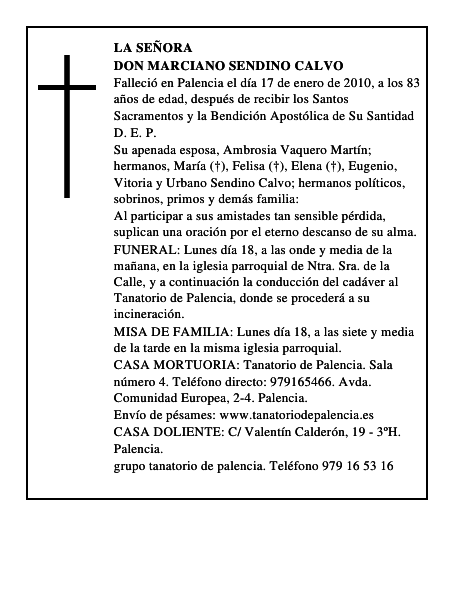 Don Marciano Sendino Calvo
