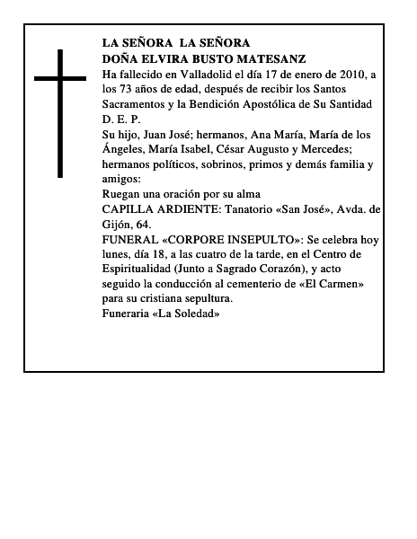 Doña Elvira Busto Matesanz