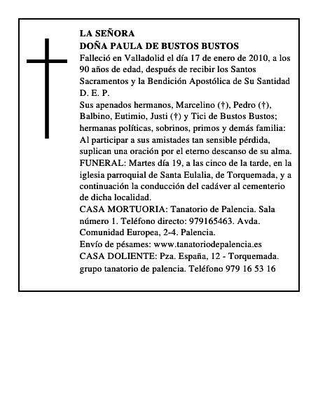 Doña Paula de Bustos Bustos