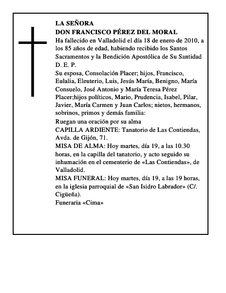 Don Francisco Pérez del Moral