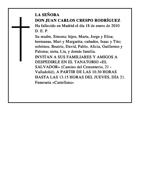 Don Juan Carlos Crespo Rodríguez