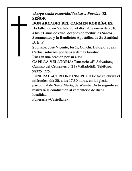 Don Arcadio del Carmen Rodríguez