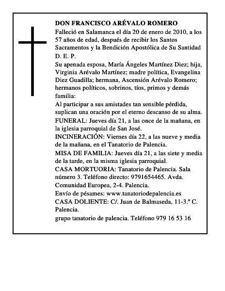 Don Francisco Arévalo Romero
