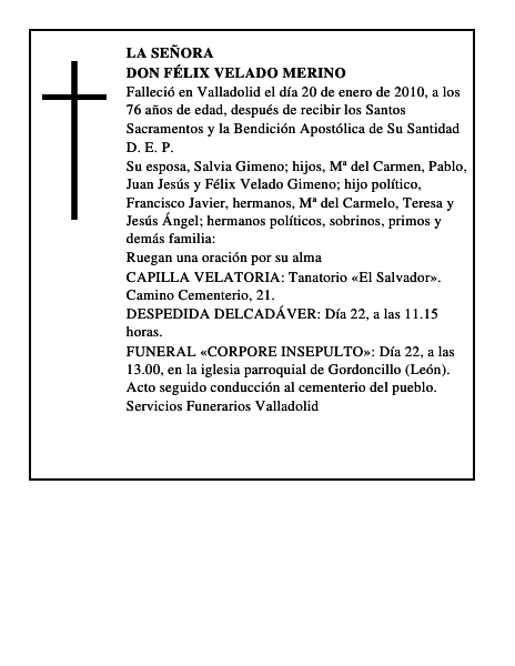 Don Félix Velado Merino