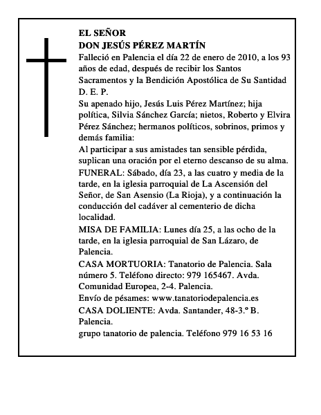 Don Jesús Pérez Martín