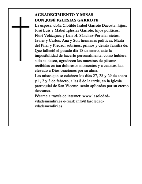 Don José Iglesias Garrote