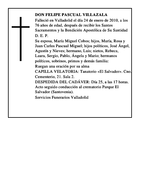 Don Felipe Pascual Villazala