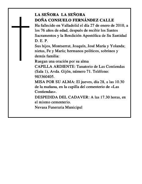 Doña Consuelo Fernández Calle