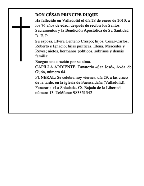 Don César Príncipe Duque