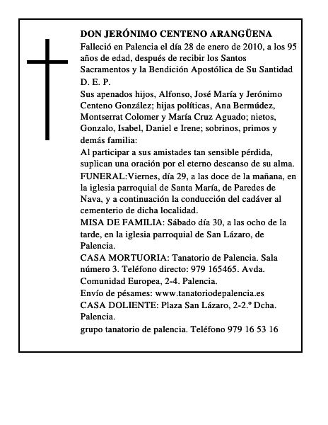 Don Jerónimo Centeno Arangüena