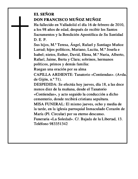 Don Francisco Muñoz Muñoz