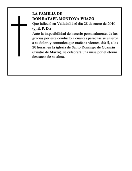 Don Rafael Montoya Wiazo