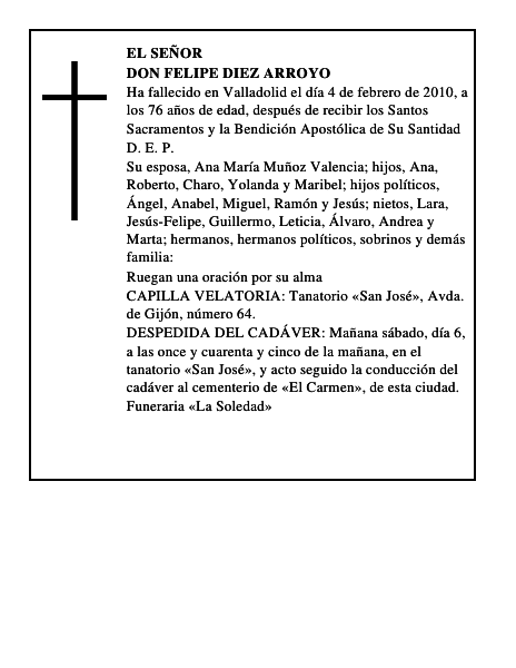 Don Felipe Diez Arroyo